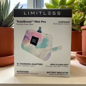 Limitless TotalBoost Mini Pro 5,000mAh Portable Power Bank - Marble Color